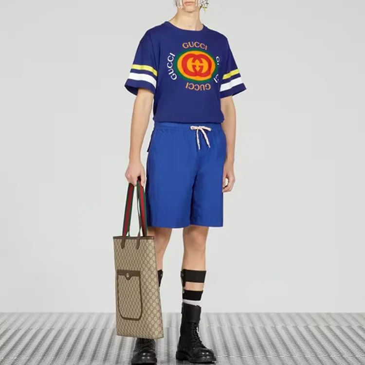 GUCCI Casual Shorts Men Blue-1