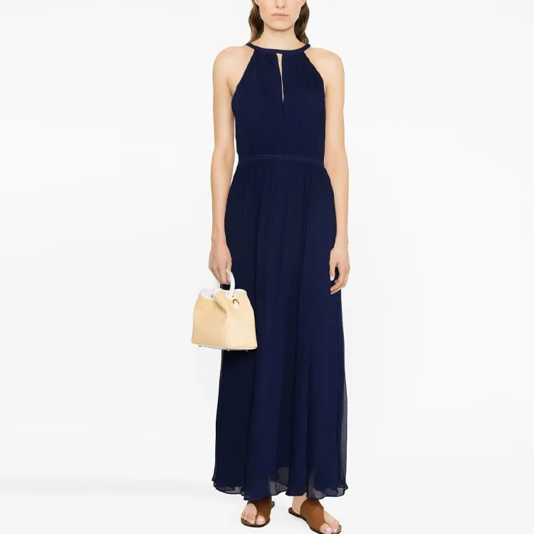 Polo Ralph Lauren Keyhole detail Pleated Gown-2