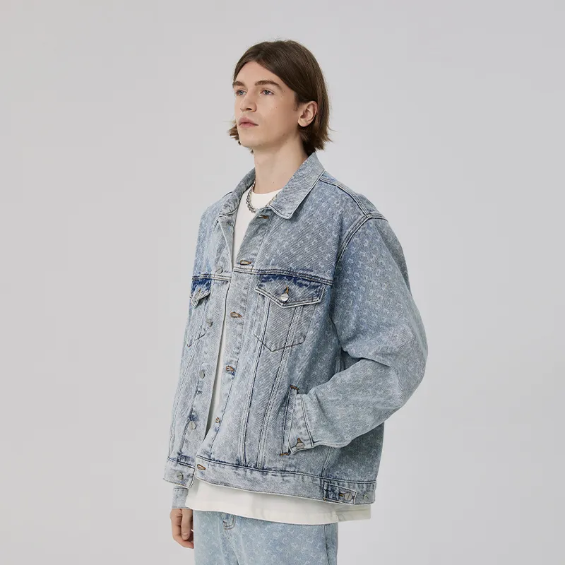 CLIMAX VISION C Collection Denim Jacket Unisex Washed Blue-4