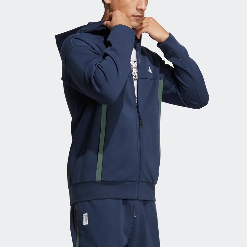 Adidas Jackets Men Navy Blue-2