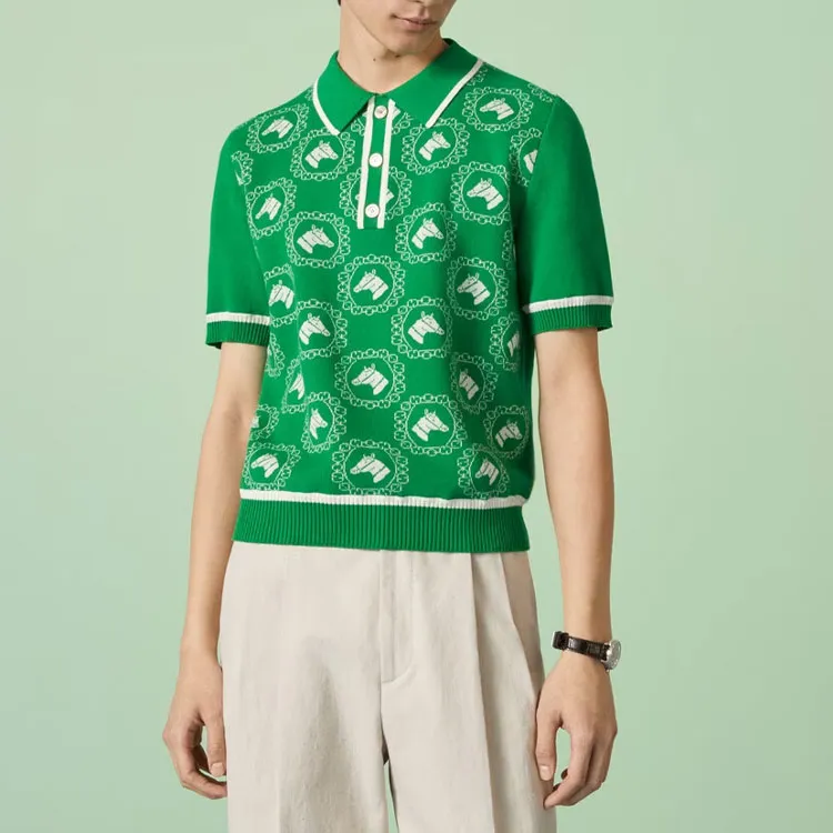 GUCCI SS23 Polo Shirt Men's Green-2