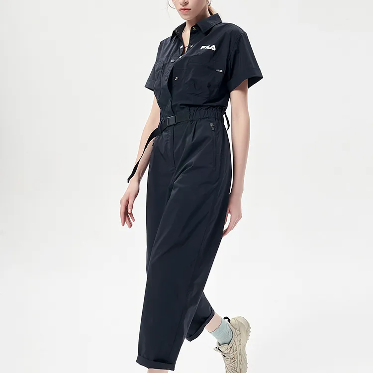FILA FUSION FILA FUSION Hakusan L Collaboration Collection Jumpsuit Women's Pitch Black-3
