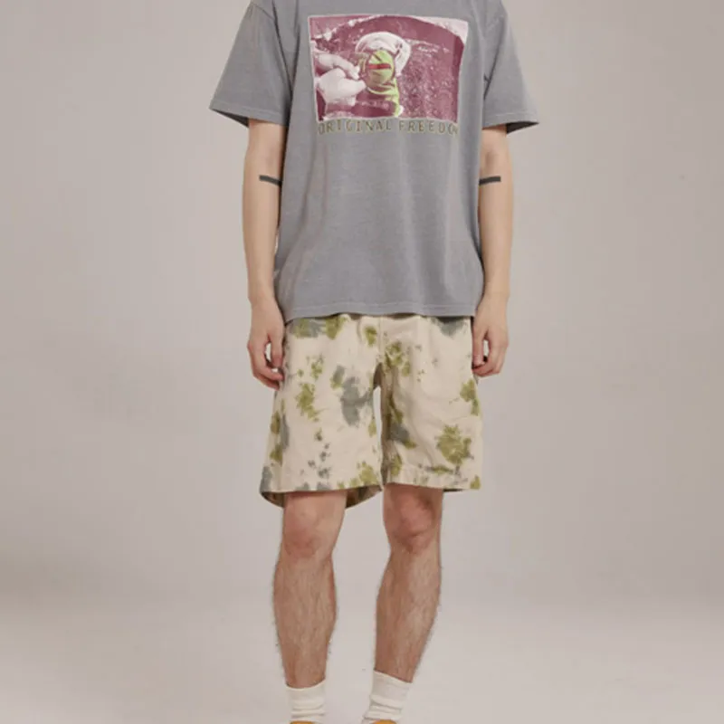 Gramicci Casual Shorts Men BEIGE/Ecru Tie Dye-1