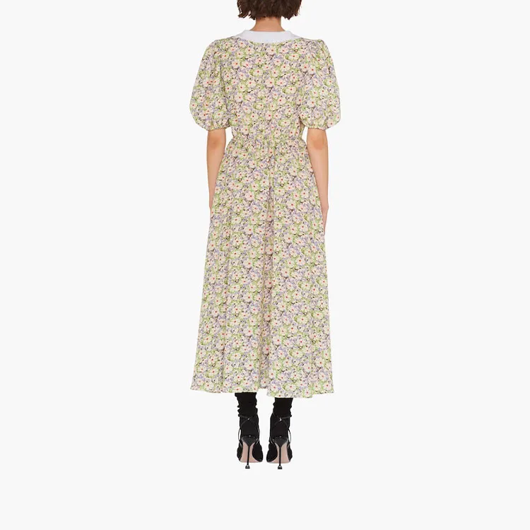 MIU MIU Short Sleeved Dress Women's Yellow-2