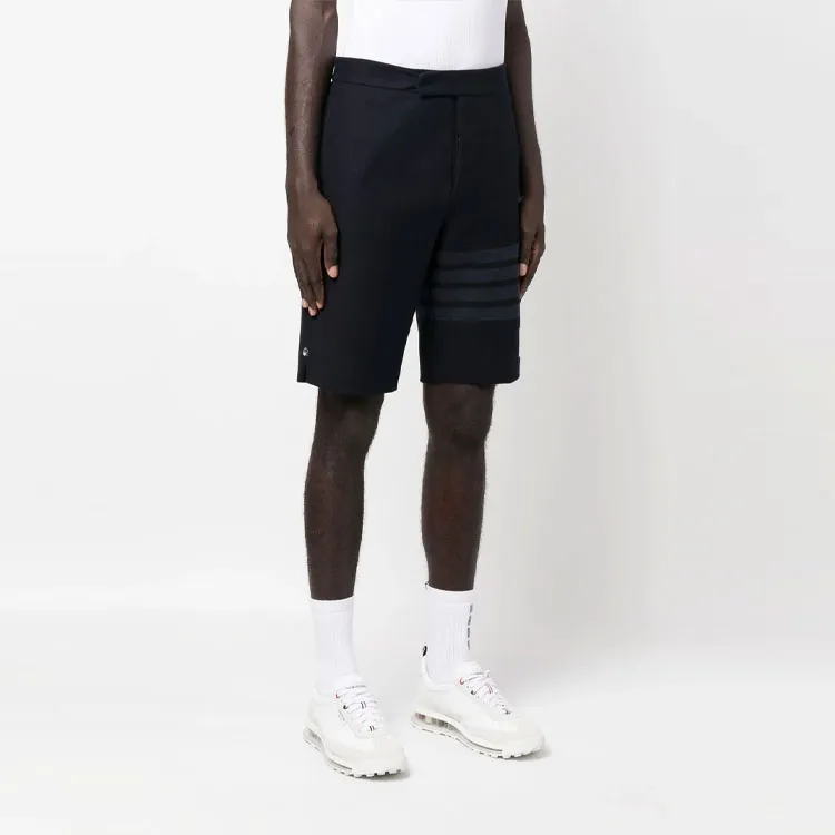 THOM BROWNE 4 Bar Striped Bermuda Shorts-6