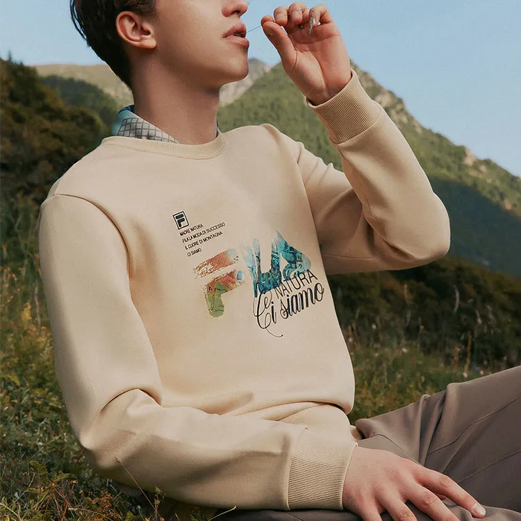 FILA FW22 Sweatshirt Men's Coffee Brown-3