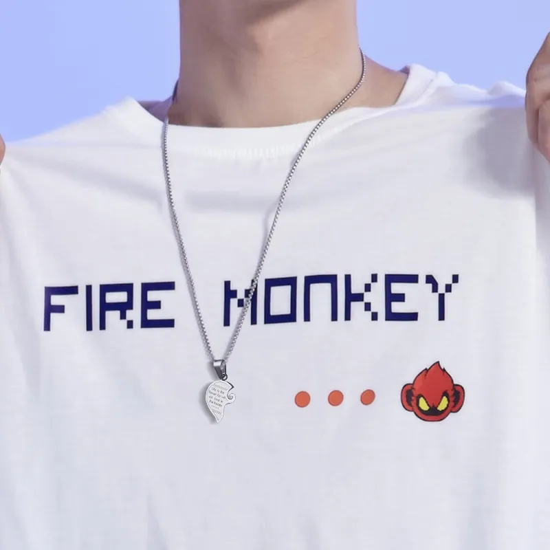 FireMonkey Titanium Steel Necklaces Unisex-1