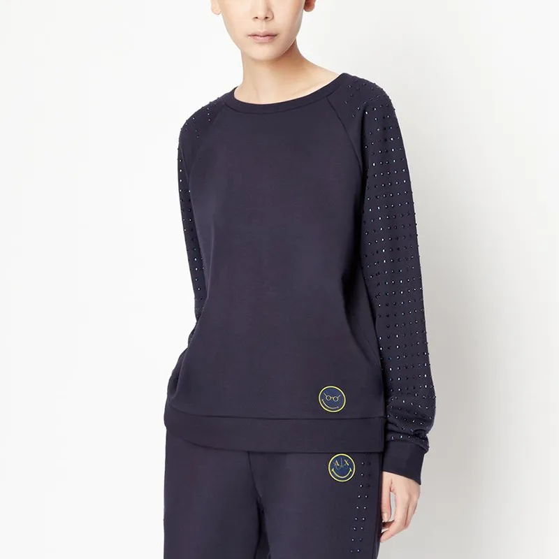 Smileyworld X ARMANI EXCHANGE ARMANI EXCHANGE X SmileyWorld Sweatshirts Women's Dark Blue-2