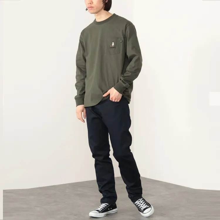 Beams T-Shirts Men Olive Green-1