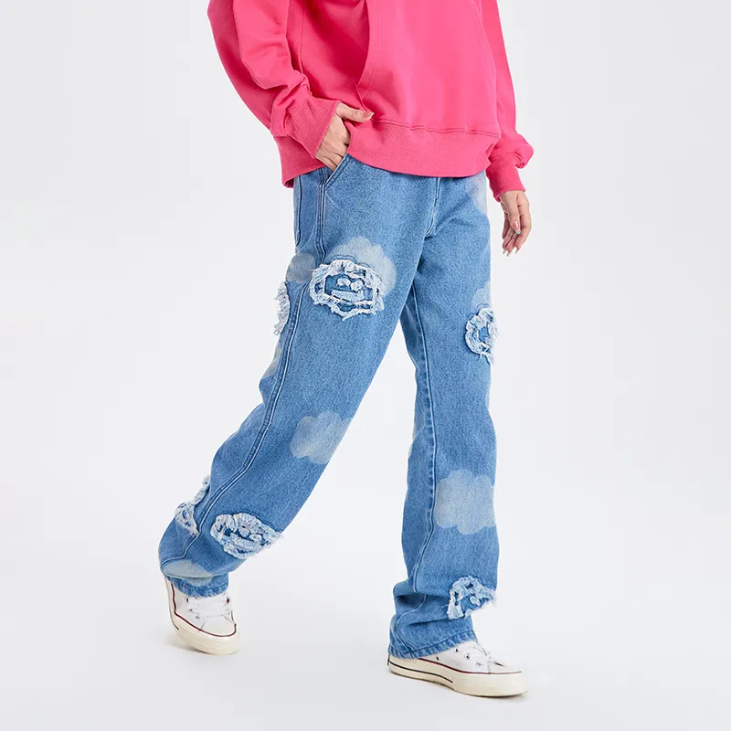 FPMZ Straight Jeans Unisex Denim Blue-4