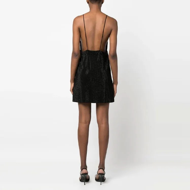 DSQUARED 2 Embellished V-Neck Mini Dress-2