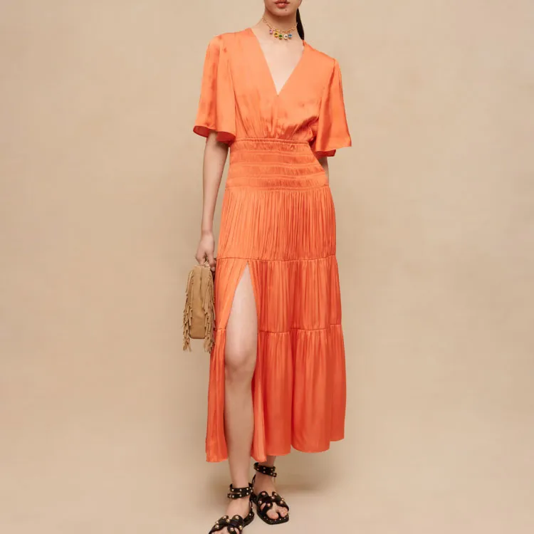 Maje Short-Sleeved Dresses Women's Orange-1