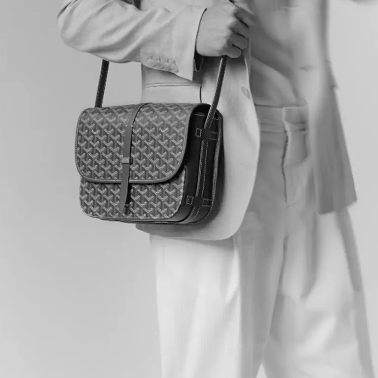 GOYARD Belvédère Canvas With Leather Crossbody Bag, Shoulder Bag Unisex-5