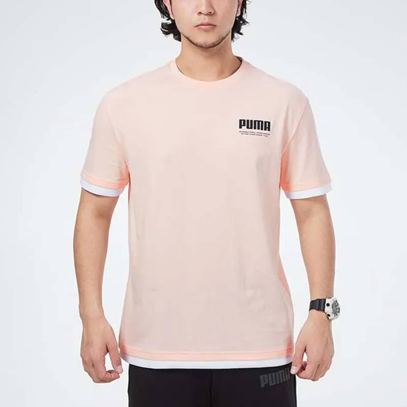 PUMA T Shirts Men Pink-2