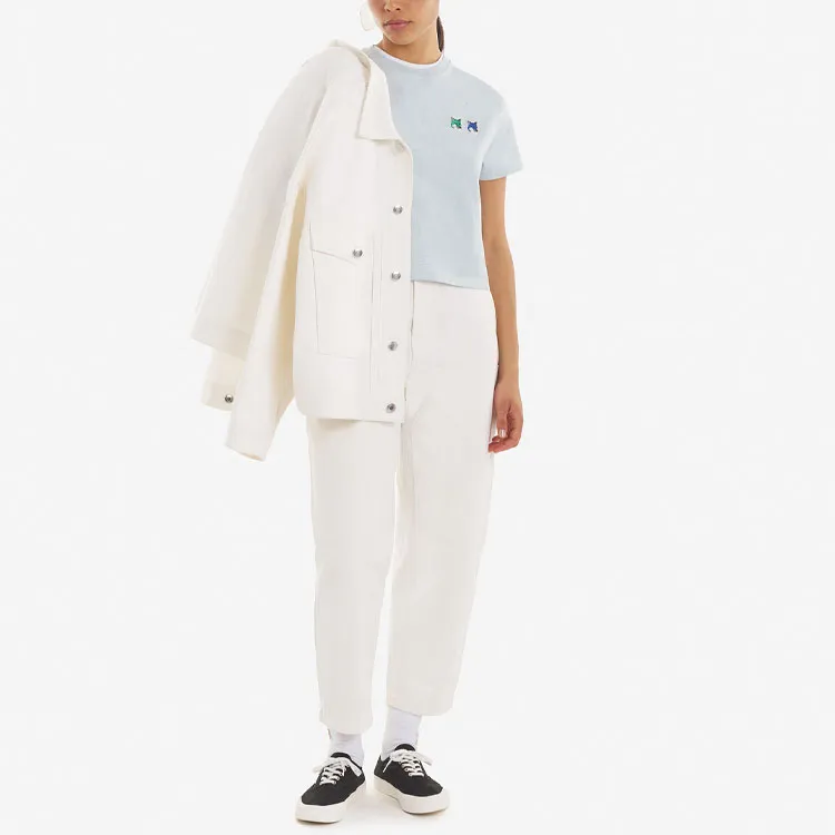 Maison Kitsune T Shirts Women's Blue-2