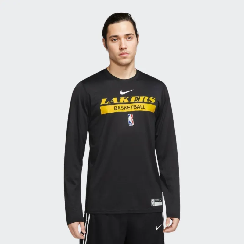 Nike Nba Los Angeles Lakers Practice Dri Fit L/S T shirt-2