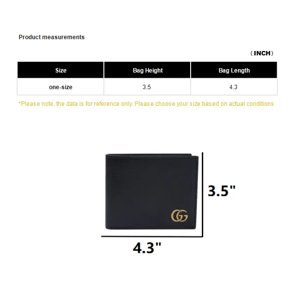 GUCCI Black Leather GG Marmont Large Bi-Fold Wallet-6