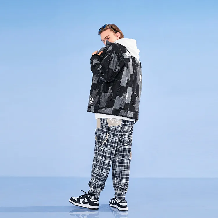 LAMLICKA Loose Fit Denim Jacket Unisex Black-5