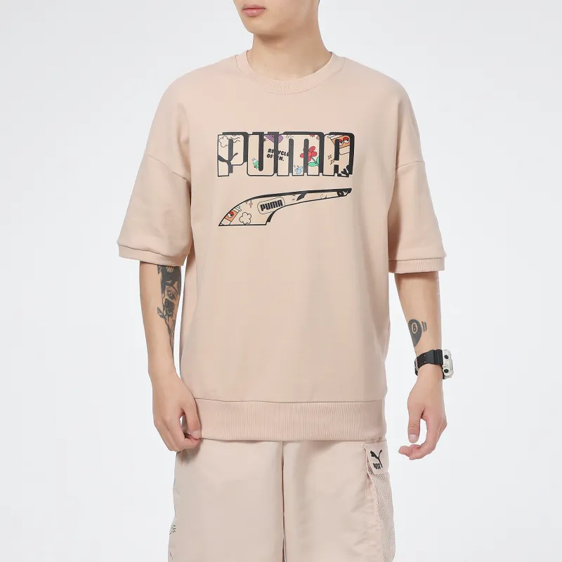 PUMA T Shirts Men Khaki-2