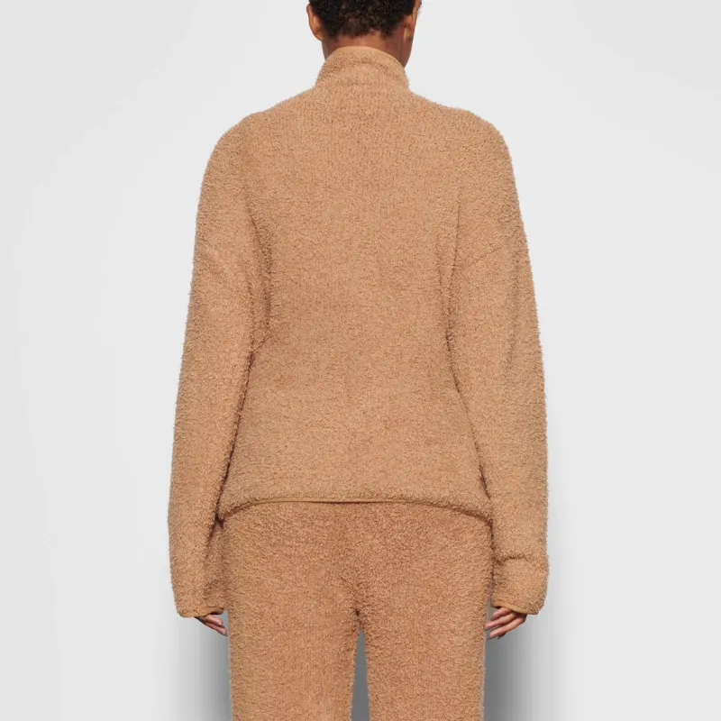 Skims Cozy Knit Pullover Camel-3