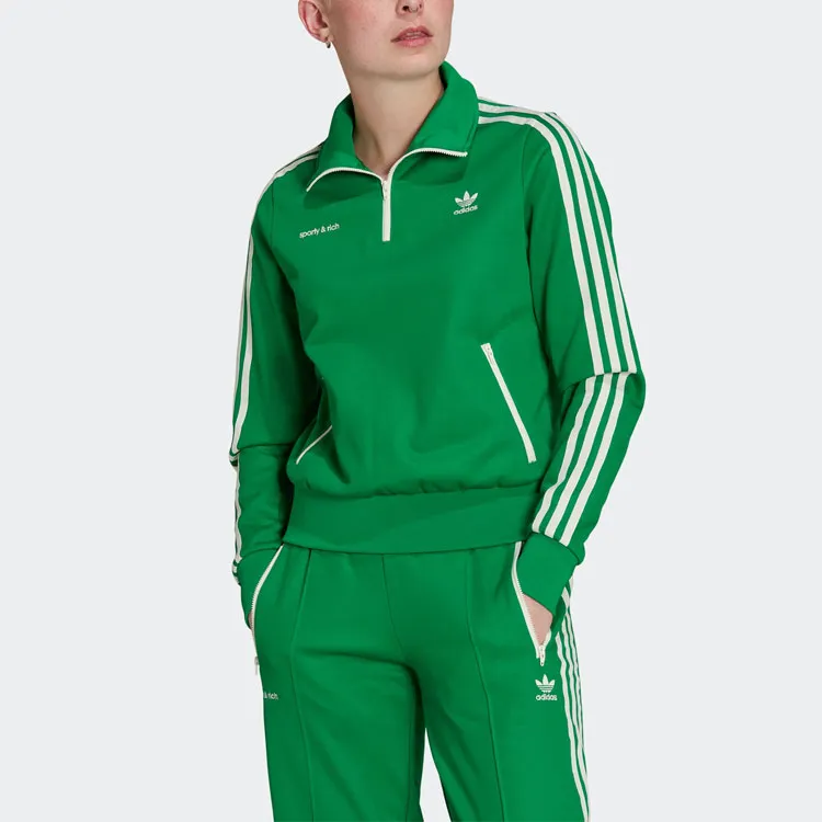 Adidas Originals X Quarter Zip Track Jacket Jolly Green/Cream-1