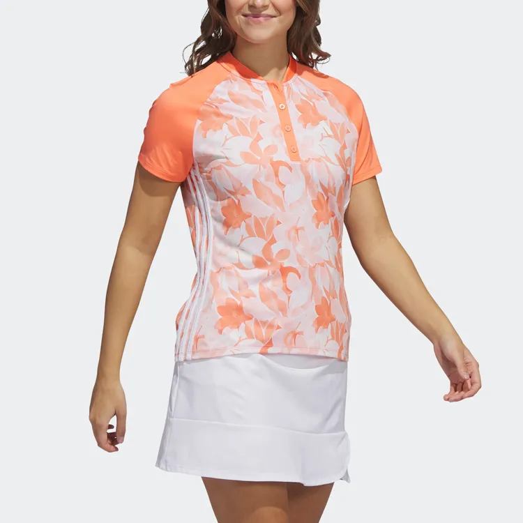 Adidas Polo Shirts Women's Fusion Coral Pink-1