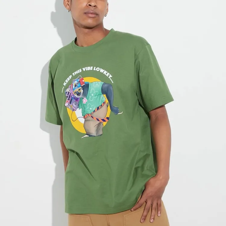 Disney X UNIQLO X Disney Co branded SS23 T Shirts Unisex Green-2