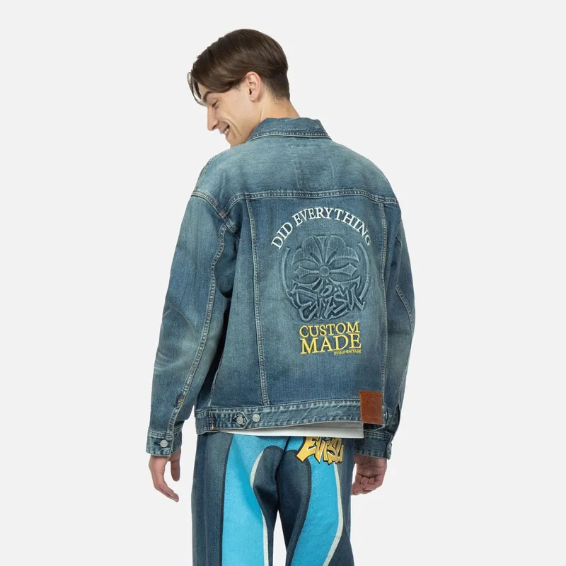 EVISU Denim Jacket Men's Denim Blue-3