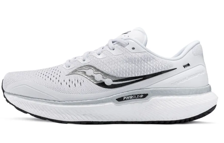 Saucony Triumph 18 Cushioning Anti Slip Wear Resistant Breathability Low Top Running Shoes Women's Light Green White-1