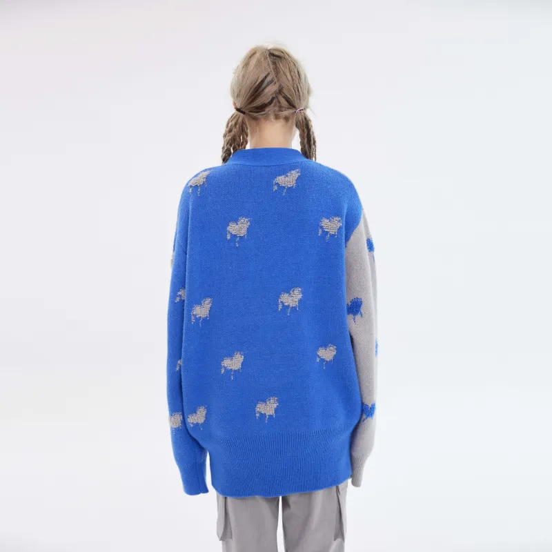 INSANE LASIA Knitwear Unisex Blue Gray Multicolor-2