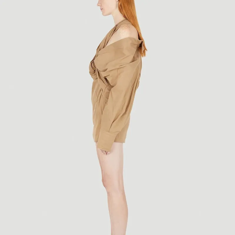Jacquemus La Robe Agui Dress Beige-3