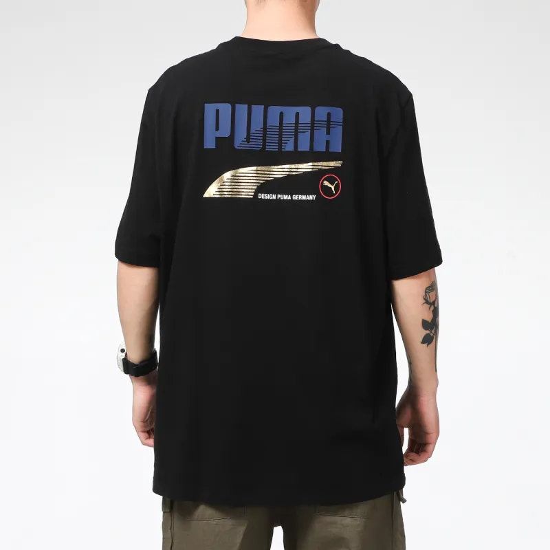 PUMA Drop Shoulder Sleeve T Shirt Men's Black-3