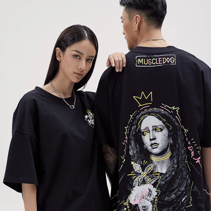 Muscle Dog T-Shirts Unisex Black-4