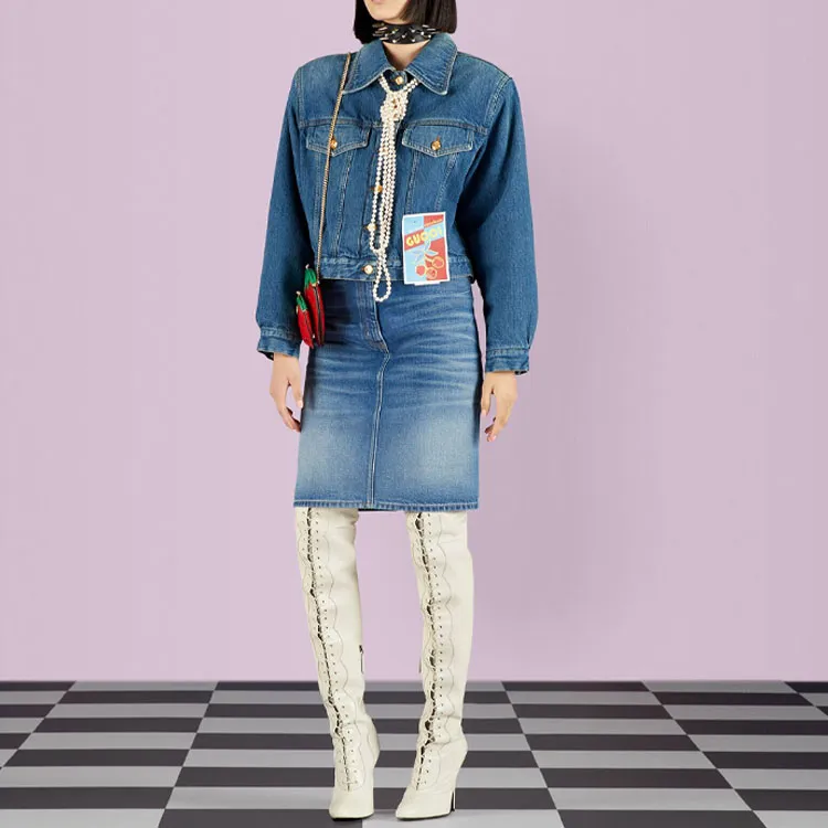 GUCCI Logo patch Denim Jacket-1