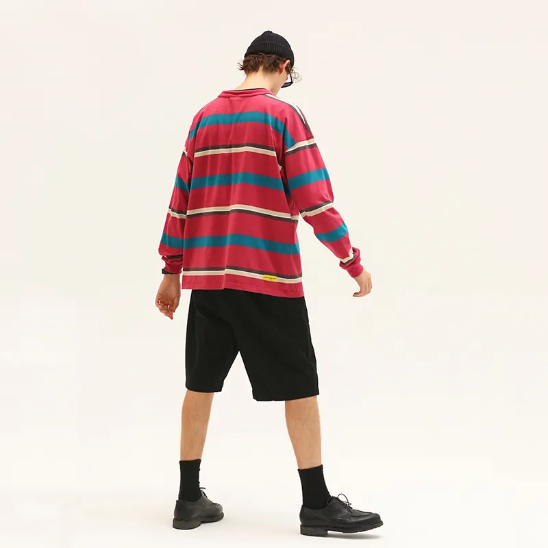 DAKYAM Straight Long Sleeved T Shirt Unisex Multicolor-2
