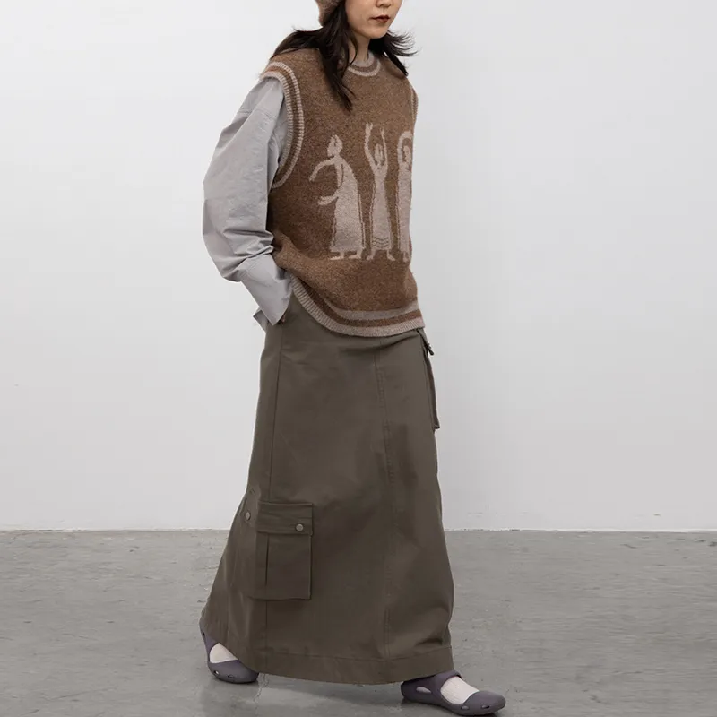 Crying Center Vests Unisex Burnt Tea Brown-2