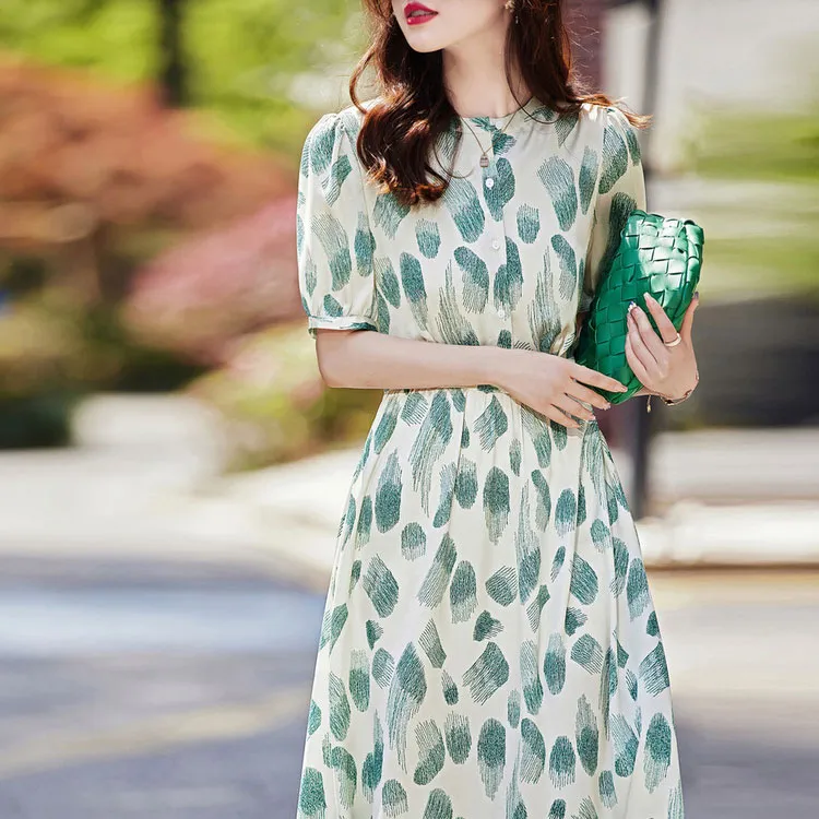 Dme Short Sleeved Dresses Women's Seaweed Green-2