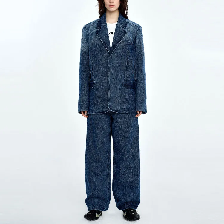 ADER ERROR ADER ERROR Through Editism Series Denim Jackets Women's Denim Blue-2
