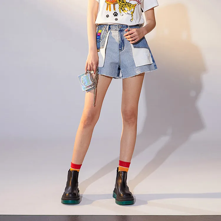Fiona Chen Denim Shorts Women's Blue-2