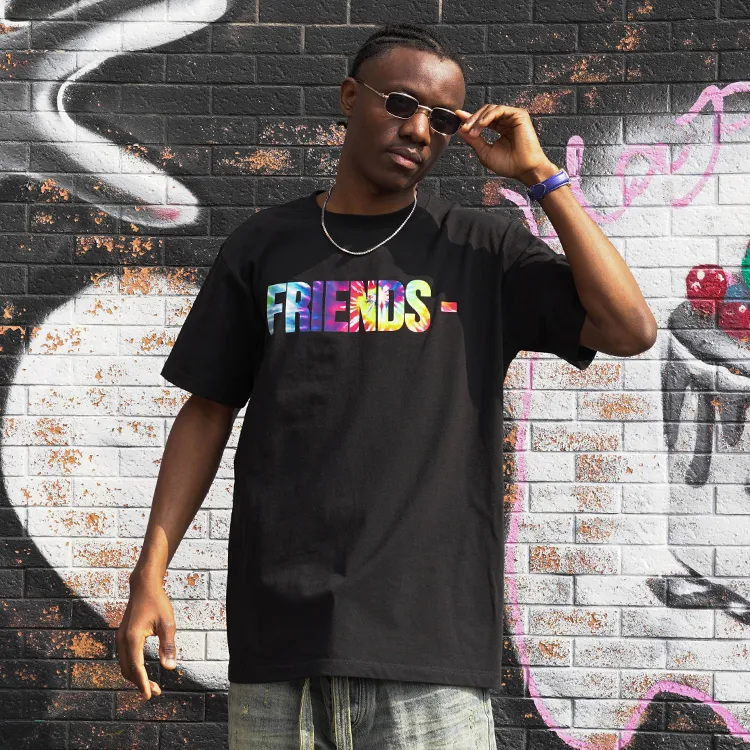 VLONE Big Logo Series T Shirts Unisex Black-2