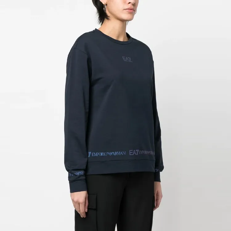 EMPORIO ARMANI EA7 SS23 Sweatshirt Women's Navy Blue-3