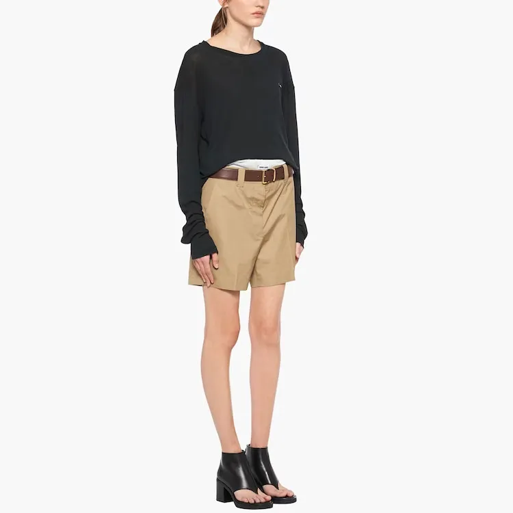 MIU MIU Logo patch Long sleeve T shirt-1