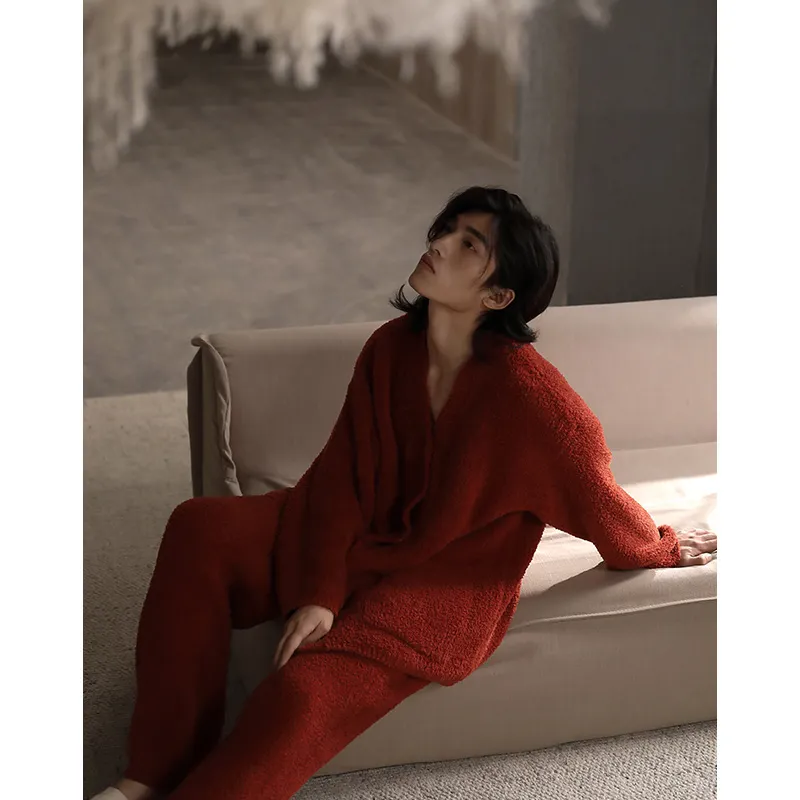 Same Language Pajama Set Men's Red-2