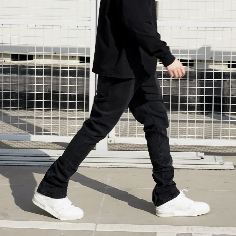 P.M.W FW21 Straight Jeans Men's Black-4