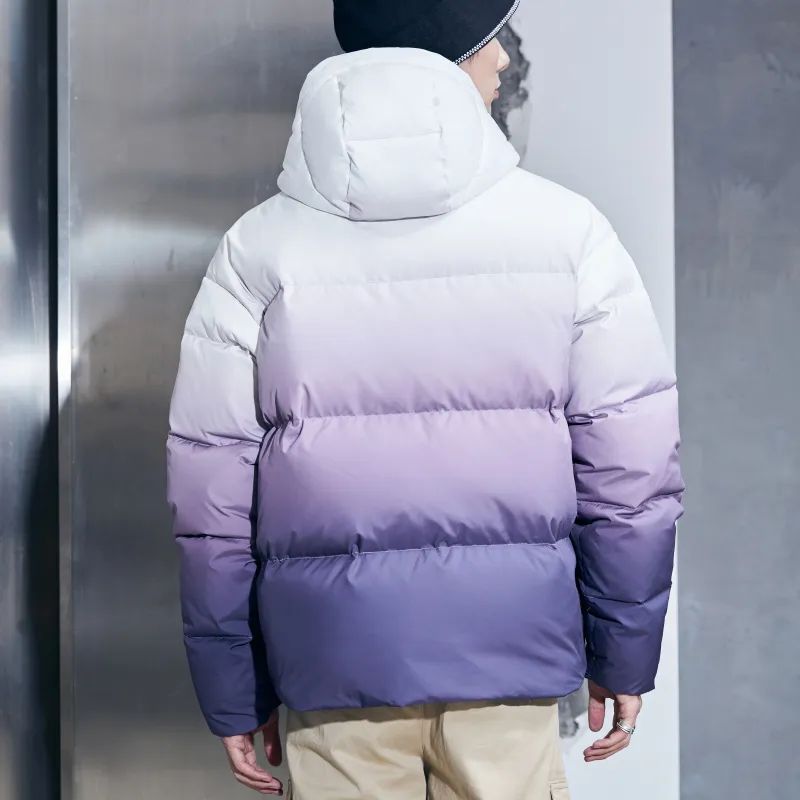 Discovery Expedition Colorblock Solid Color Hooded Down Jacket Unisex-7