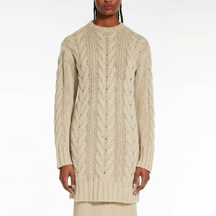 MaxMara Long Sleeved Dress Women's Khaki-2