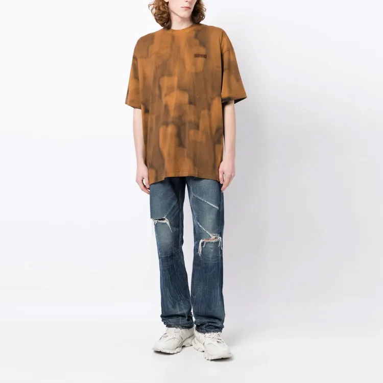 Vetements T-Shirts Men Black Yellow-1