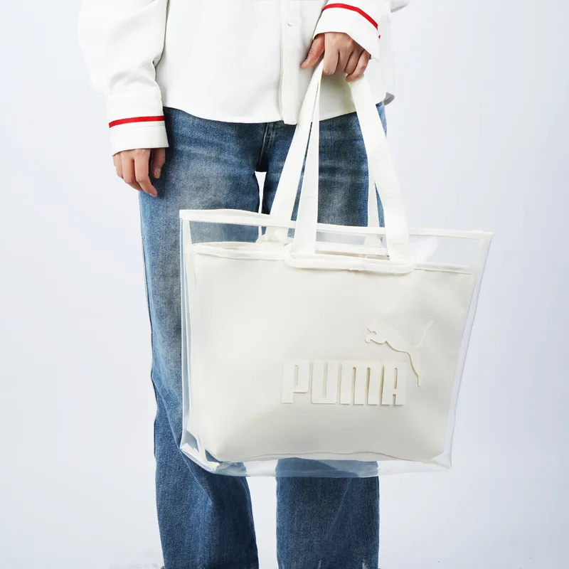 PUMA Polyurethane Tote Bag Shopping Bag Shoulder Bag Handbag Regular Women's Ivory White-1