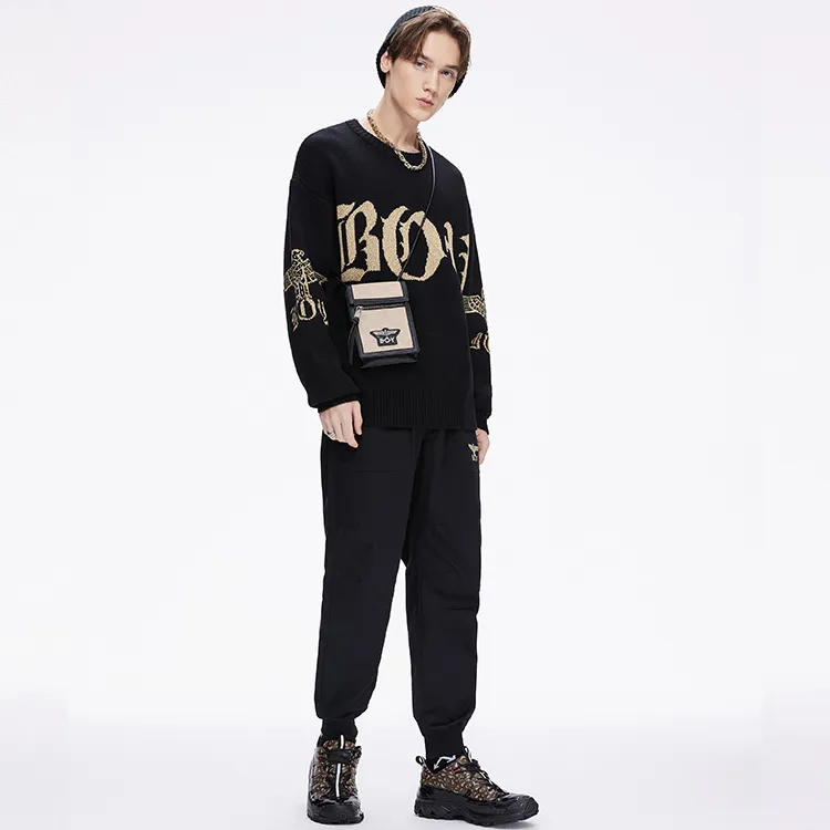 Boy London Casual Pants Unisex Black-3