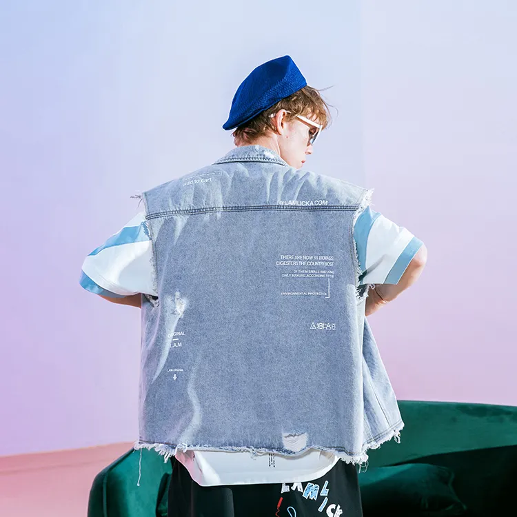 LAMLICKA Vest Unisex Light Blue-3